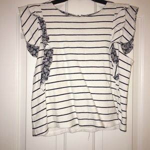 Anthropologie nautical striped top